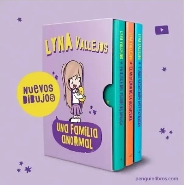 Portada del libro infantil LYNA VALLEJOS: UNA FAMILIA ANORMAL ( PACK )